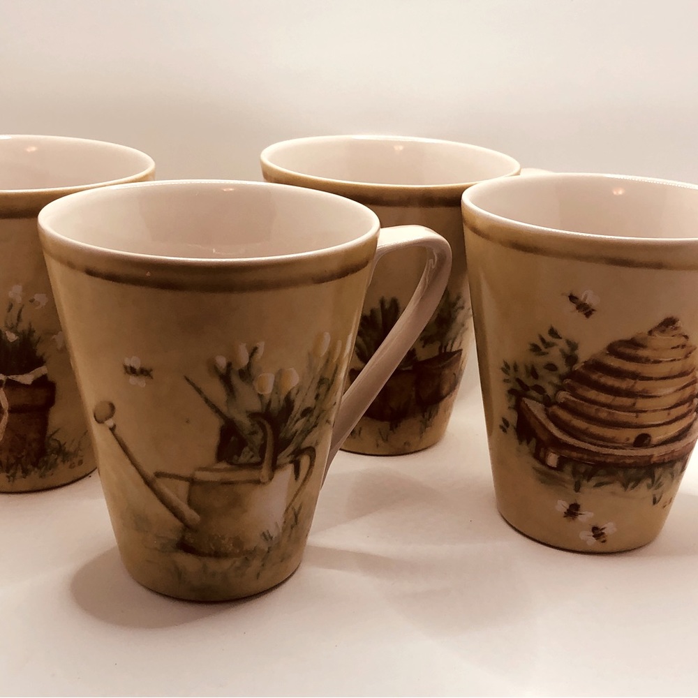222 Fifth Mugs by Cheri Plum - “Cheri’s Garden” - 4 mug set